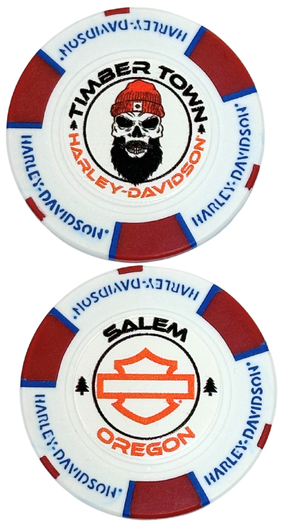Red, White and Blue Poker chip