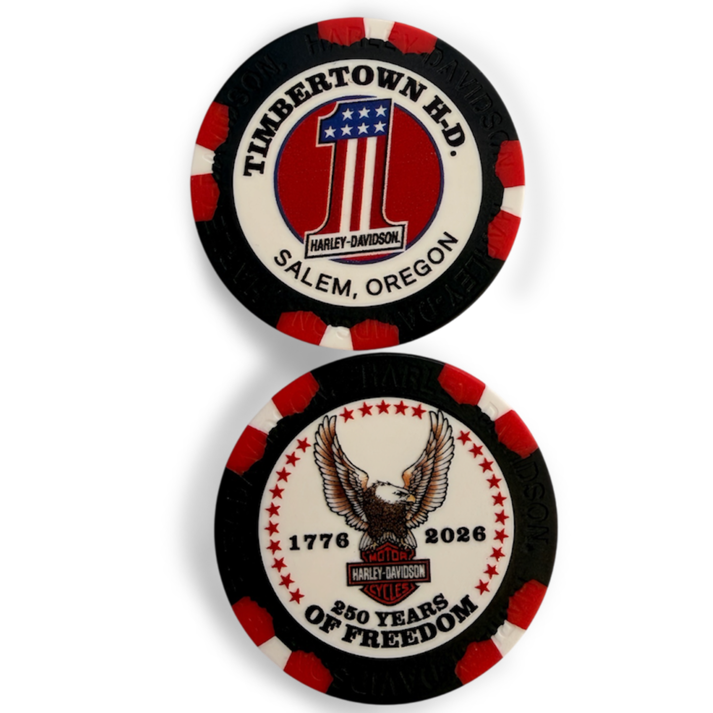 Black, Red, White Poker Chip