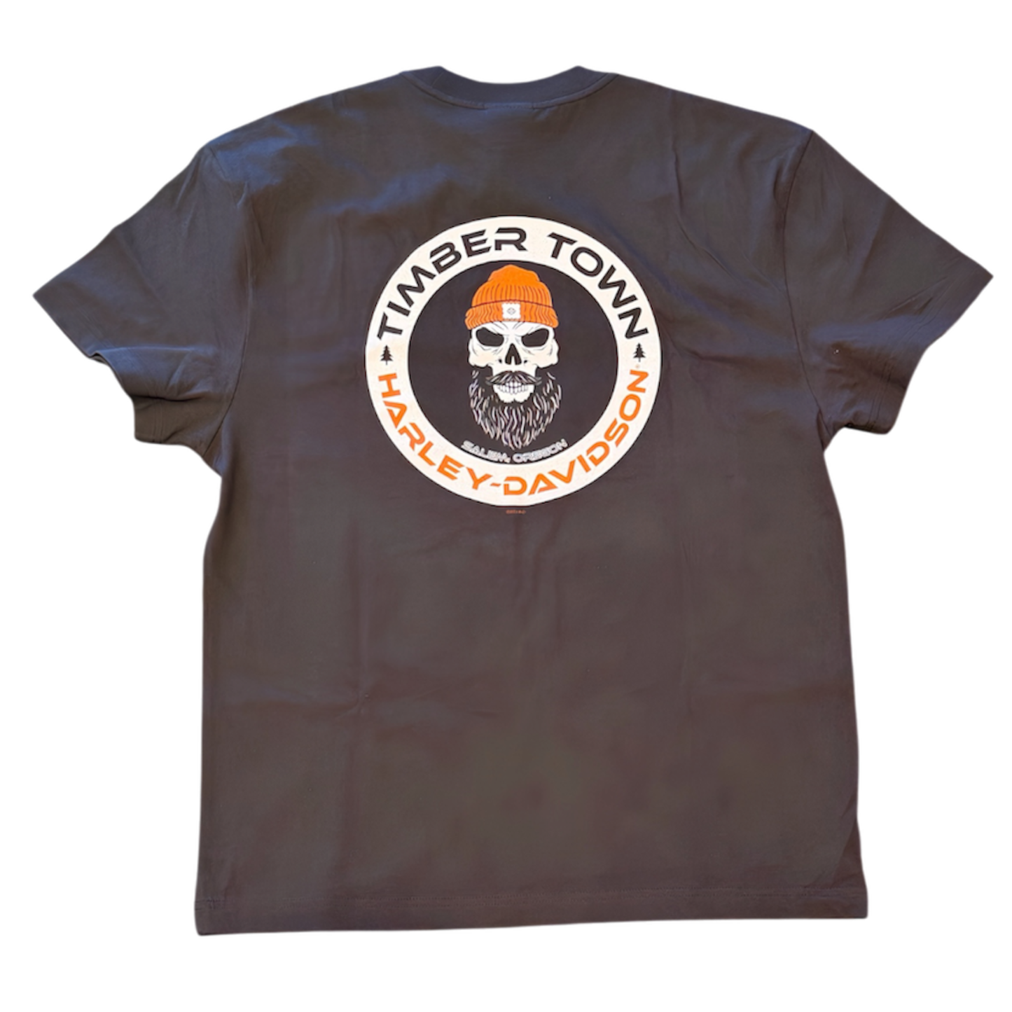 HD Queen Of Hearts Timber Town Harley-Davidson Mens Black T-Shirt