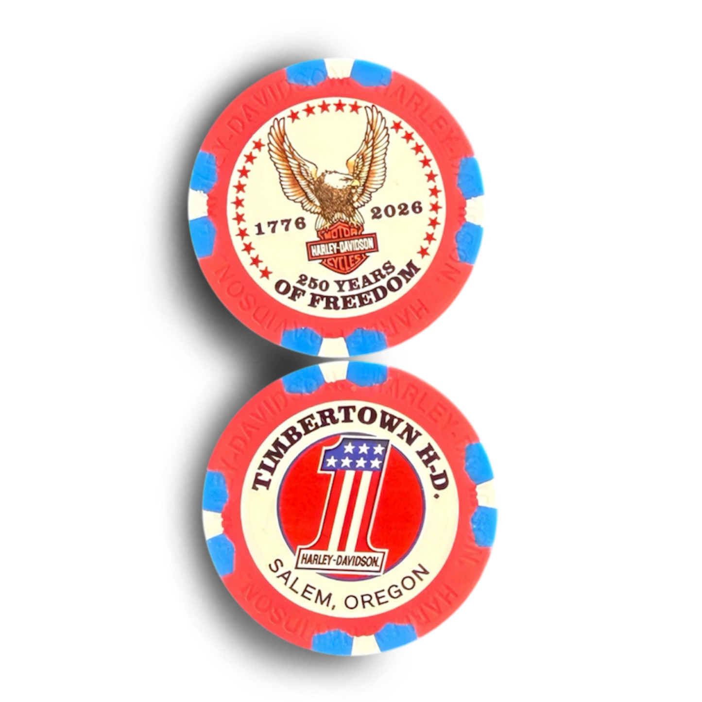 Red, White, Blue Poker Chip