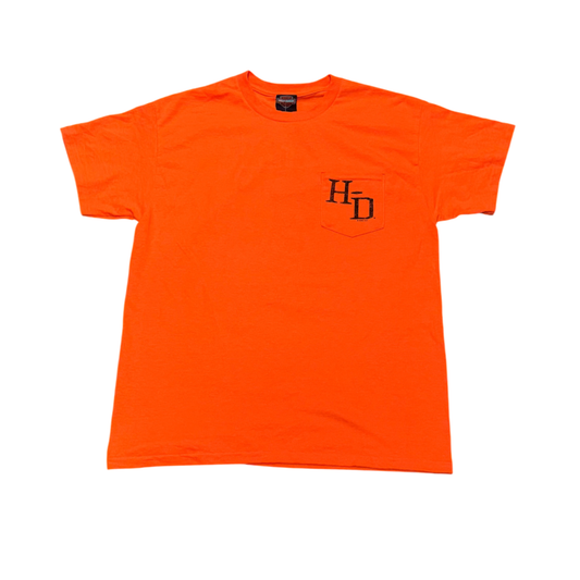 Mens Orange Timber Town Harley-Davidson T-shirt