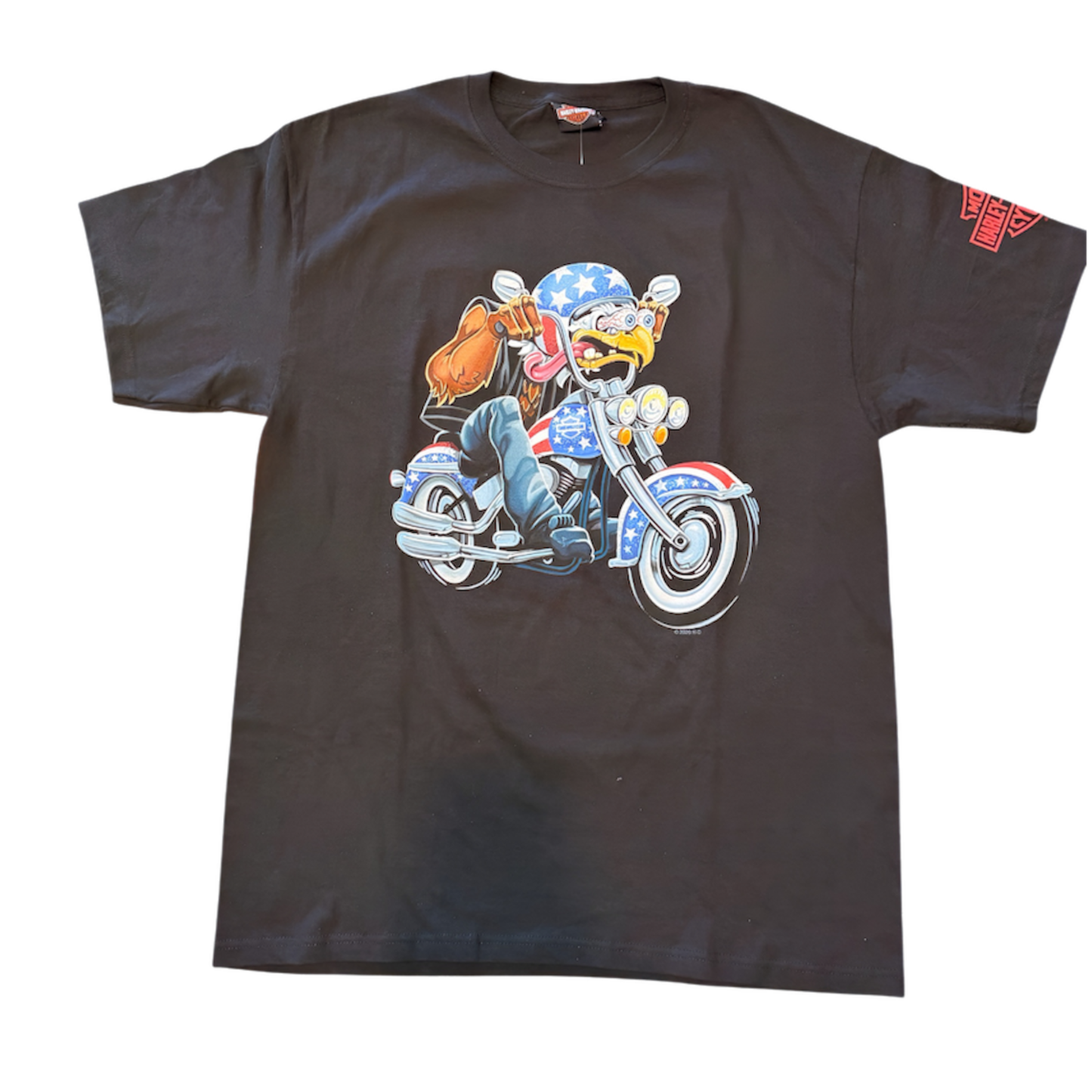 HD Eagle Knevil Timber Town Harley-Davidson Mens Black T-Shirt