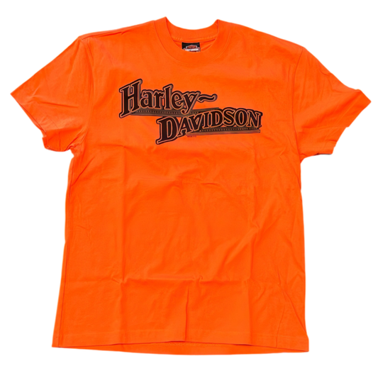HD Deco Timber Town Harley-Davidson Mens Orange T-Shirt