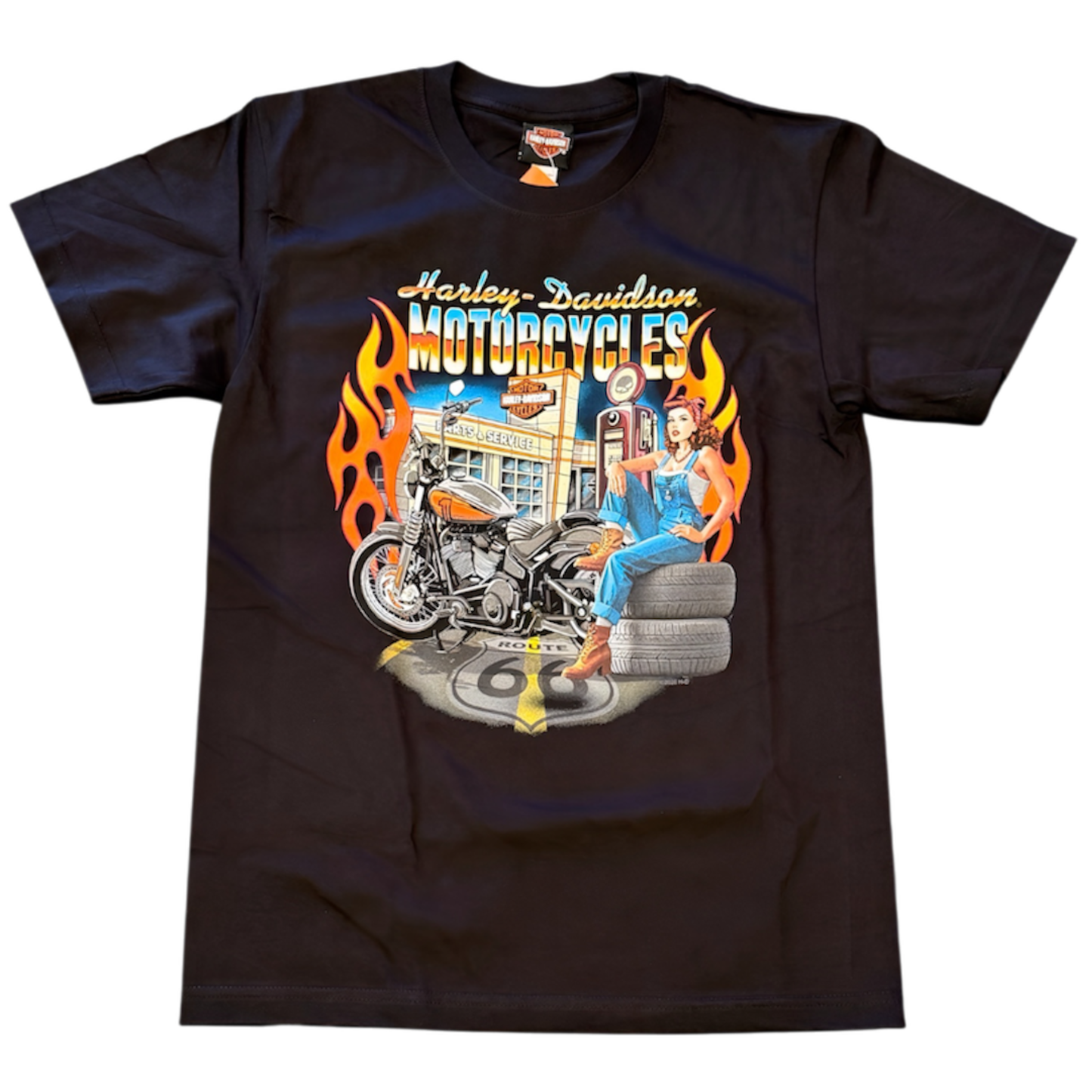 HD Service Siren Timber Town Harley-Davidson Mens Black T-Shirt