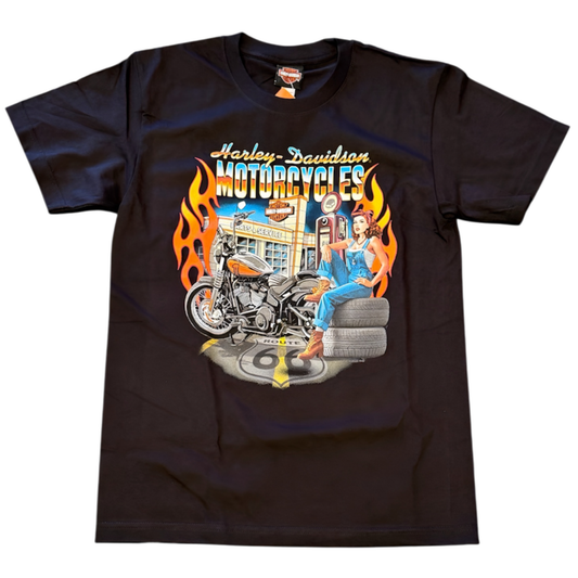 HD Service Siren Timber Town Harley-Davidson Mens Black T-Shirt