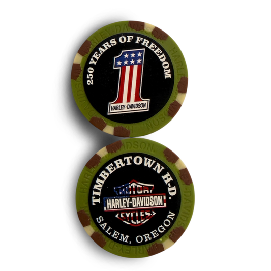 Green, Brown, Tan Poker Chip