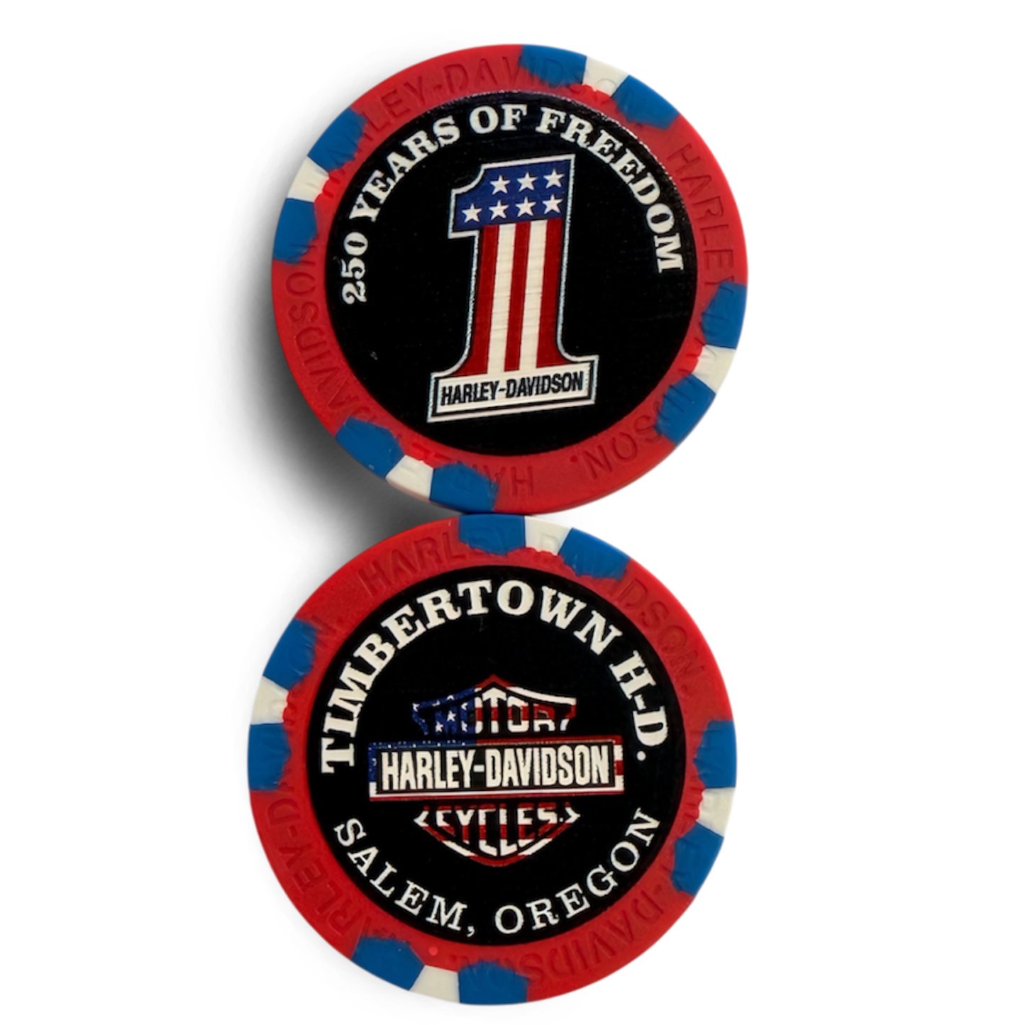 Red, Blue, White Poker Chip