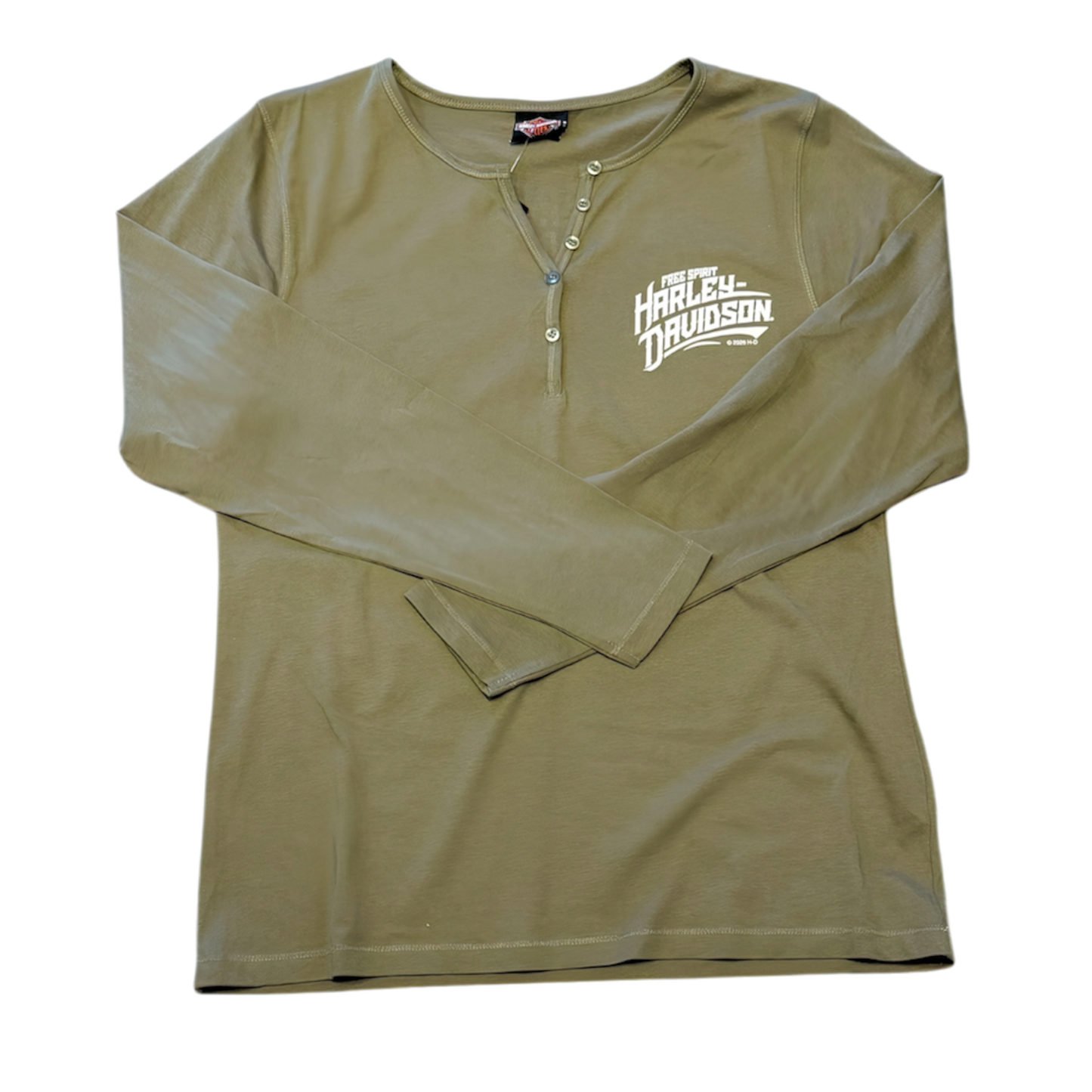 HD Spirited Timber Town Harley-Davidson Womens Green T-Shirt