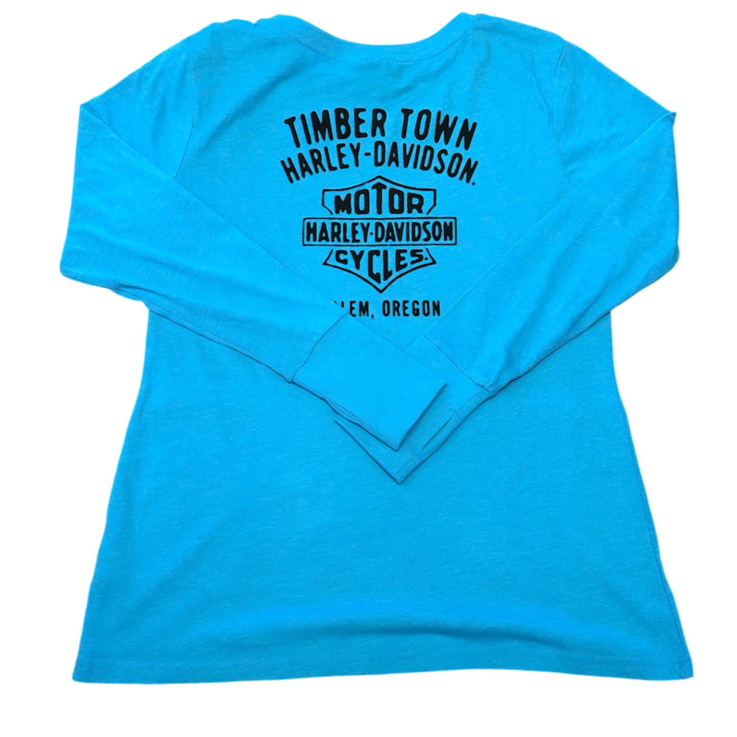 HD Scenic Timber Town Harley-Davidson Womens Blue T-Shirt