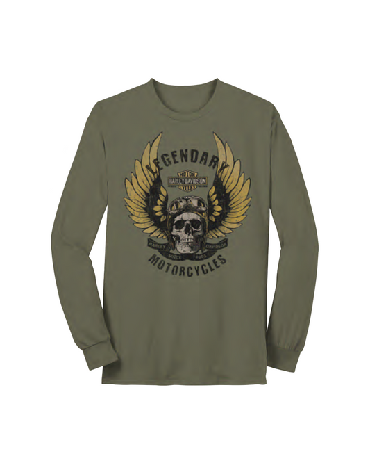 Men's Long sleeve T-shirt Skull upwing