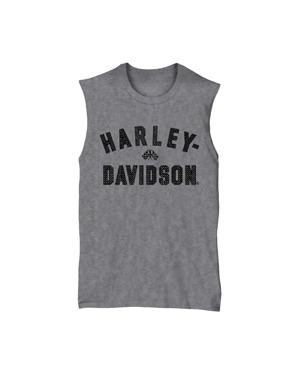 Men's Sleeveless T-shirt Checker Race