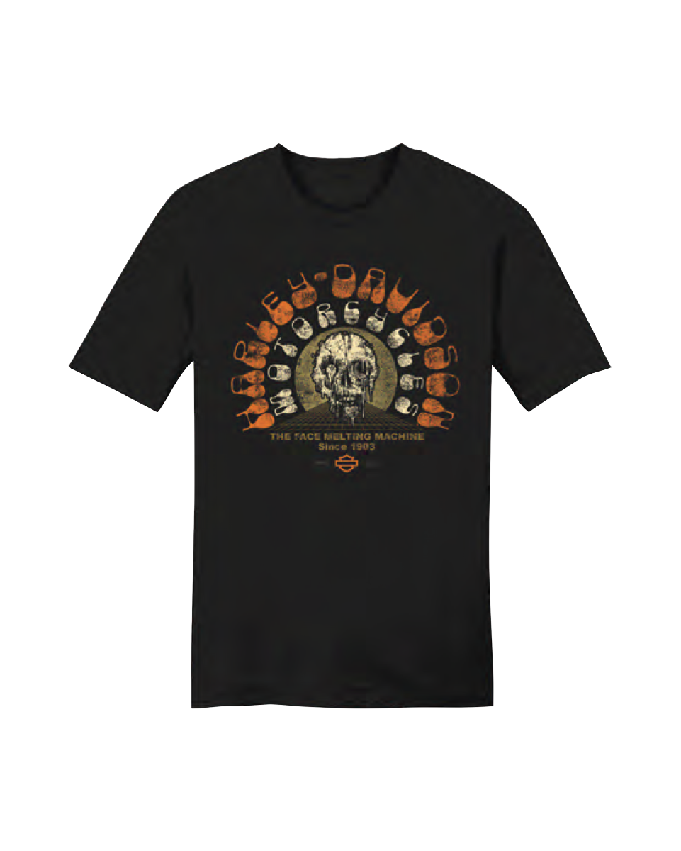 Men's Short sleeve T-shirt Face Melting Machine