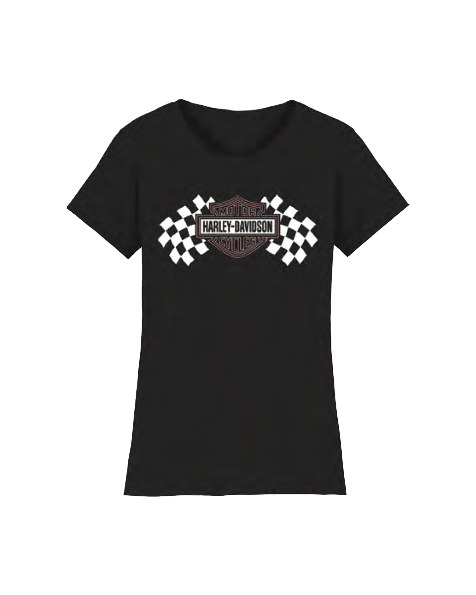 Women's Short sleeve t-shirt Checkered Flags