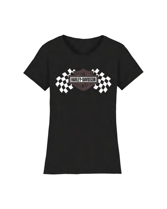 Women's Short sleeve t-shirt Checkered Flags